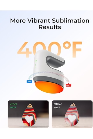 Xtool Mini Isı Presi Kablosuz Kontrol Pod'lu, Ultra Hafif, Taşınabilir Ve Hızlı Isıtma Özellikleriyle Hobi Makineleri