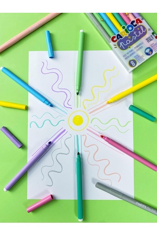 Carioca Pastel Süper Yıkanabilir 8 Li Keçeli Boya Kalemi 43032
