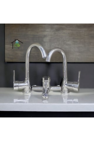 Mintev Krom Baston Borulu Komple Set Yerli Üretim Mutfak Evye Lavabo Banyo Bataryası KROM