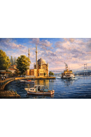 İstanbul Boğazı Ve Ortaköy Camii Kanvas Tablo