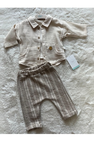 Slow Time 3 Lü Takım Bej