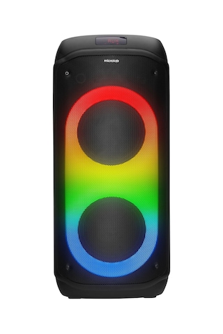 Mıcrolab M61, 80w, Taşınabilir, Bt/usb/aux/tf/tws, Rgb Işıklı, 2400mah Batarya, 2adet Vhf Mikrofon,