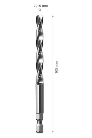 Professional 1x Expert Power Change Plus Pilot Delme Uçları , Ø 7,15 Mm, Şaft, Biçimi Altıgen Mm, Aksesuar Darbeli Matkap/vidalama