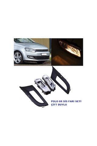 Space Vw Polo 6r Sis Lambası Farı Çerçeveli Çif Duylu Takım 2009 / 2014