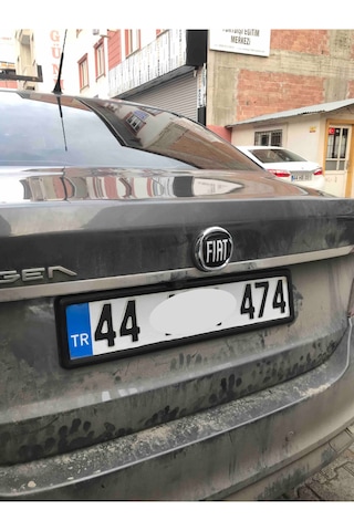 Parlak Siyah Çerçeveli Oto Plakalık Abs Plastik Esnek Piano Black Plakalık 2 Adet