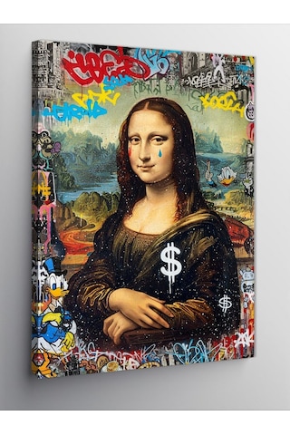 Kanvas Tablo Dolar Mona Lisa 50cmx70cm