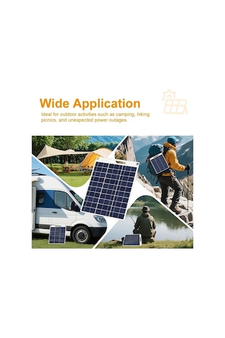 Trendooze 10w Usb Şarj İstasyonlu & 2 Çıkışlı Solar Panel - Taşınabilir Solar Jeneratör, 5v/12v/24v Uyumlu, Sunshine022 Model,