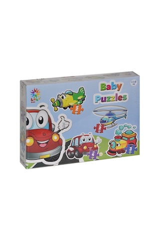 Lcbyb003 Laço Kids Baby Puzzles - Taşıtlar / 2+2+3+4 Parça Puzzle / +1 Yaş Standart