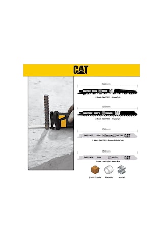Cat Da07901 8 Parça Profesyonel Metal/ahşap Kesme Tilki Kuyruğu Testere Ucu Fr Da07901