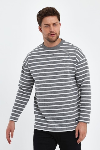 Alexander Gardi Alexandergardı Çizgili Comfort Fit Basic Sweatshirt B23-00158 001