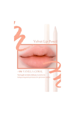 Clio Velvet Lip Pencil Set 06 Vanilla Coral