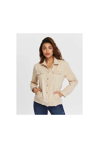 Kene Jeans Keten Bej Boyfriend Tam Kalıp Düğmeli Ceket Bej