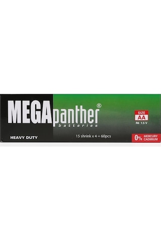Panther Çinko Karbon AA Kalem Pil 60'lı