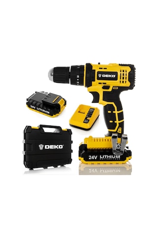 Deko Q-Torx 24V 5 Ah Li-ion Çift Akülü Darbeli Matkap Vidalama