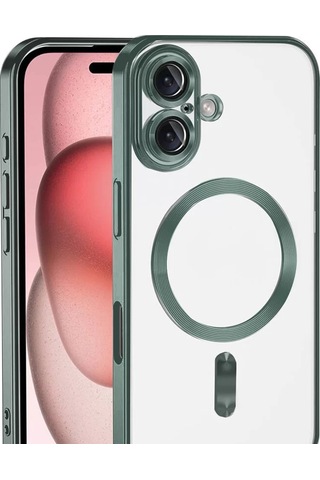 Apple iPhone Uyumlu 17 Kross Magneticsafe Kapak - Koyu Yeşil Çok Renkli