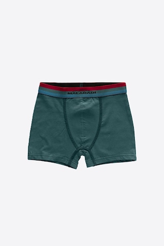 Malabadi Erkek Çocuk Mavi Bordo Yeşil 3 Lü Paket Pamuk Elastan Boxer 208 Yeşil-bordo-mavi
