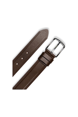 Mft Leather Hakiki Deri Erkek Kemer Çift Dikişli, 4cm, Kahve 8791 Kahve