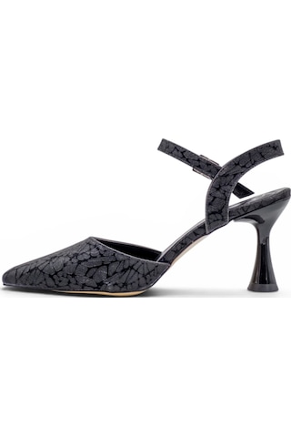 Hbz 0615 Simli Kadın Stiletto siyah