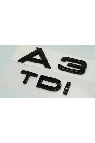 Audi A3 TDi Parlak Siyah ABS 3M 3D Bagaj Yazı Logo Ürün