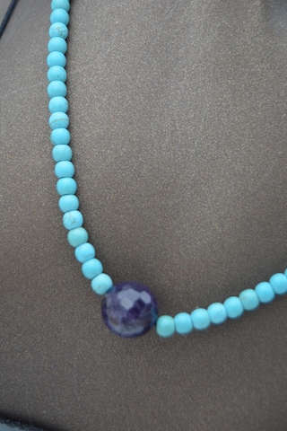 Stoneage Jewellery Lapis Lazuli Ve Turkuaz Doğal Taşlı Kolye Gümüş