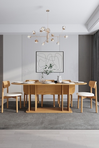 Modern 8 Kişilik Mutfak Yemek Masası Ve Sandalye %100 Mdf Mutfak Yemek Odası Masası Takımı Ymt08 Karına