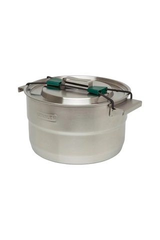 The Full Kitchen Base Camp Cook Set - Paslanmaz Çelik Kamp Pişirme Seti 3.5l 3.7qt Gri