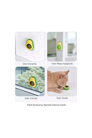 Eft Pet Avokado Catnip Avokado Kedi Çimi Topu Avokado Kedi Nanesi Oyuncağı