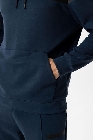 Backandbond Lacivert Regular Fit Kapüşonlu Kanguru Cepli Sweatshirt