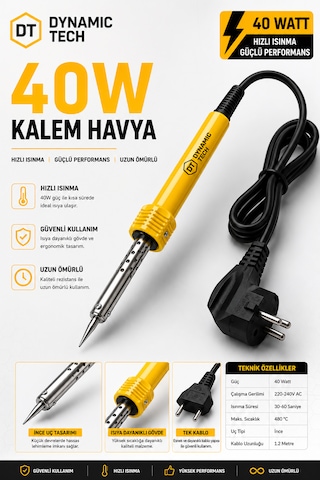 40w Profesyonel Lehim Makinesi Kalem Havya