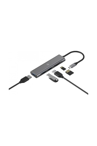 FRISBY FA-7710TC TYPE-C 3-PORT USB 3.0 ÇOKLA ICI+HAFIZA KARTI