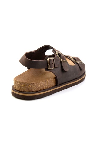 Kahve Leather Erkek Sandalet E05801198403 Kahve