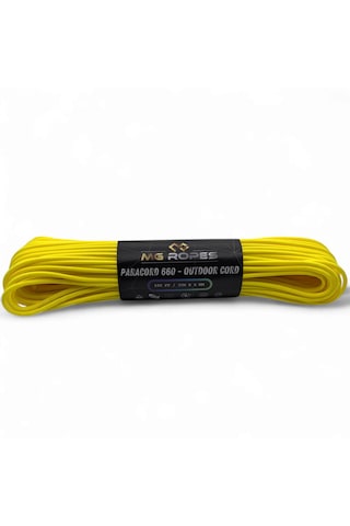 Polyester Paracord İp 4 Mm Sarı Renk 30 Metre
