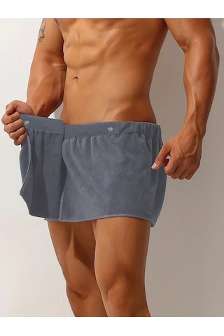 Erkekler İçin Kısa Banyo Şort Havlu