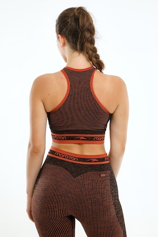 Maraton Active Slimfit Kadın Bisiklet Yaka Kolsuz Basic Kiremit Bra 813076-Kiremit