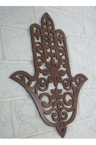 24x30 Cm Fatıma'nın Eli Ahşap Duvar Dekoratif