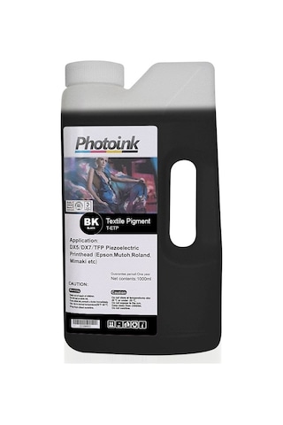 Epson Piezo Kafa Uyumlu 1000 Ml Siyah Black Tekstil Mürekkep T - Etp