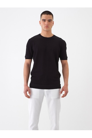 Xint Siyah Doğal Dökümlü Regular Fit Kazak 801894