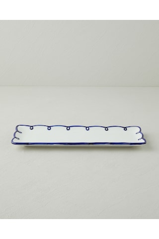 English Home Lovely Loop Dolomite Sunumluk 35,5x14 Cm Lacivert