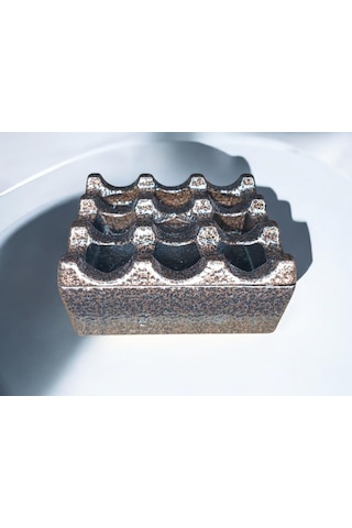 Zethome Kare Küllük Cafe Bronz Krom Kafe Kül Tablası