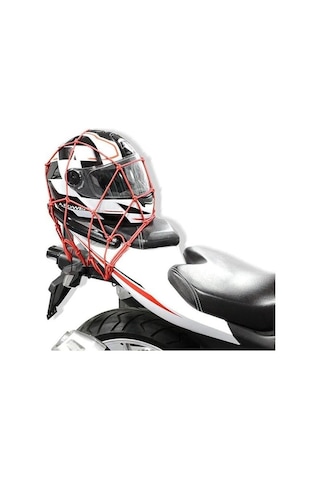 Tex 2010 Ahtapot Motosiklet Kancalı Kask Filesi Evrensel Kask Filesi Plastik Kancalı 40 X 40 Cm Siyah
