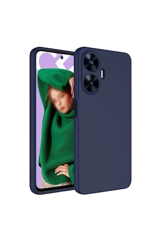 Zore Realme C55 Kılıf Msra Mara Lansman Kapak - Lacivert Lacivert