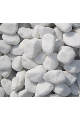 Beyaz Taş 25 Kg 2-4 Cm Dolamit Taşı Dekoratif Taş Bahçe Taşı