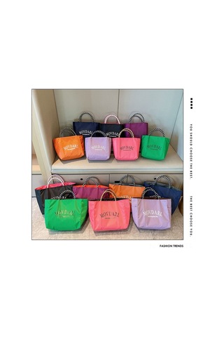 Skycity Nylon Çanta Kadınlar İçin Yenirilebilir Çanta, Günlük Kullanim, Spor, Okul, Ofis, Yemek Çantası, Su Geçirmez, Rose Pembe, Orta Boy, 2025 Yeni Desen Pembe