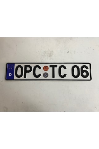 Alman Plaka, Dekor Plaka, Sarı Plaka, Süs Plakası, Yabancı Plaka