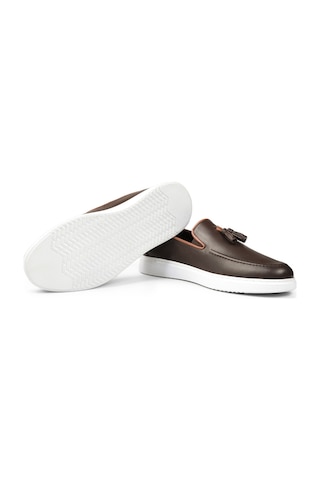 Ducavelli Fringe Hakiki Deri Erkek Günlük Ayakkabı, Loafer Ayakkabı, Hafif Ayakkabı, Yazlık Ayakkabı, Hafif Ayakkabı Kahverengi