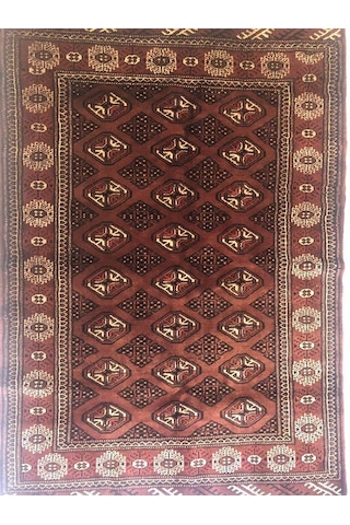 ANTİK İRAN TÜRKMEN EL DOKUMASI YÜN HALI 145x104cm 1.5m2