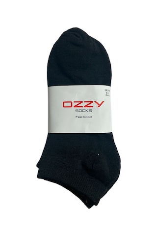 4 Çift Ekonomik Pamuklu Siyah Kadın Patik Siyah