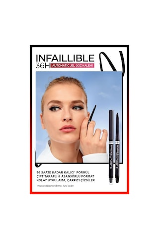 L'Oreal Paris Infaillible Automatic Jel Göz Kalemi - Mat Siyah