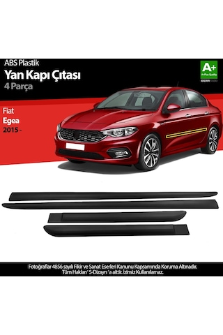 S-dizayn Fiat Egea Abs Plastik Yan Kapı Koruma Çıtası 2015 Üzeri A+ Kalite