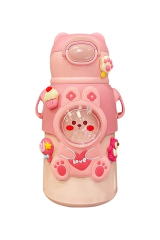 Çocuklar İçin Sağlıklı Ve Dayanıklı 316 Kalite Paslanmaz Çelik Bardak, Yemek Dostu Çocuk Kupası Pembe